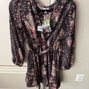 Floral Paisley Wrap Dress